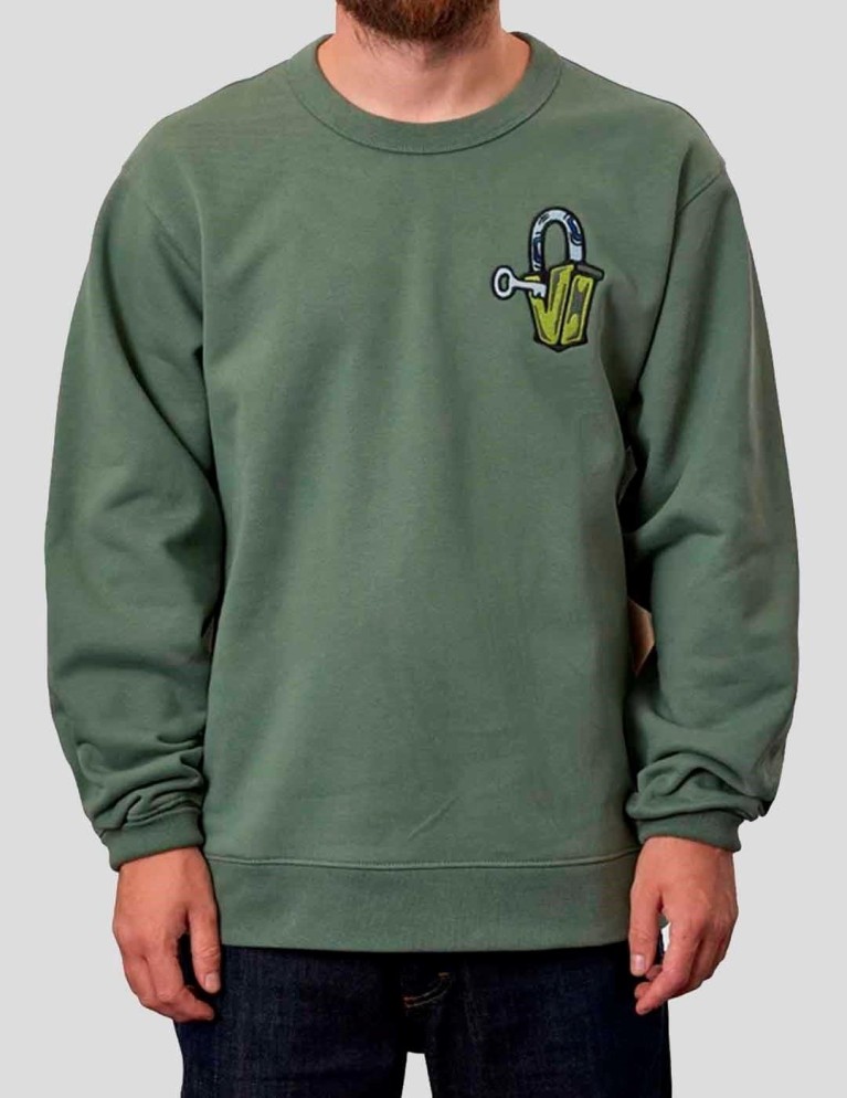 Felpa VANS skate classics crew mgreen
